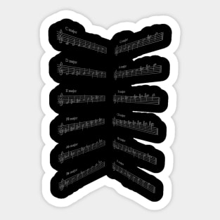 Major Scales Sticker